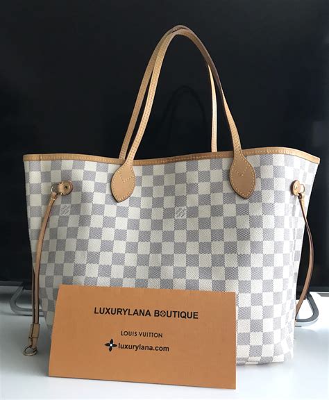 louis vuitton damier azur canvas neverfull mm bag|Louis Vuitton damier azur tote.